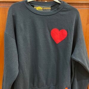 Aviator Nation Gray Sweatshirt with Yellow Accent